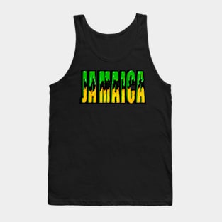 Jamaican flag colors drips Reggae Rocksteady Jamaicans Jamaica Tank Top